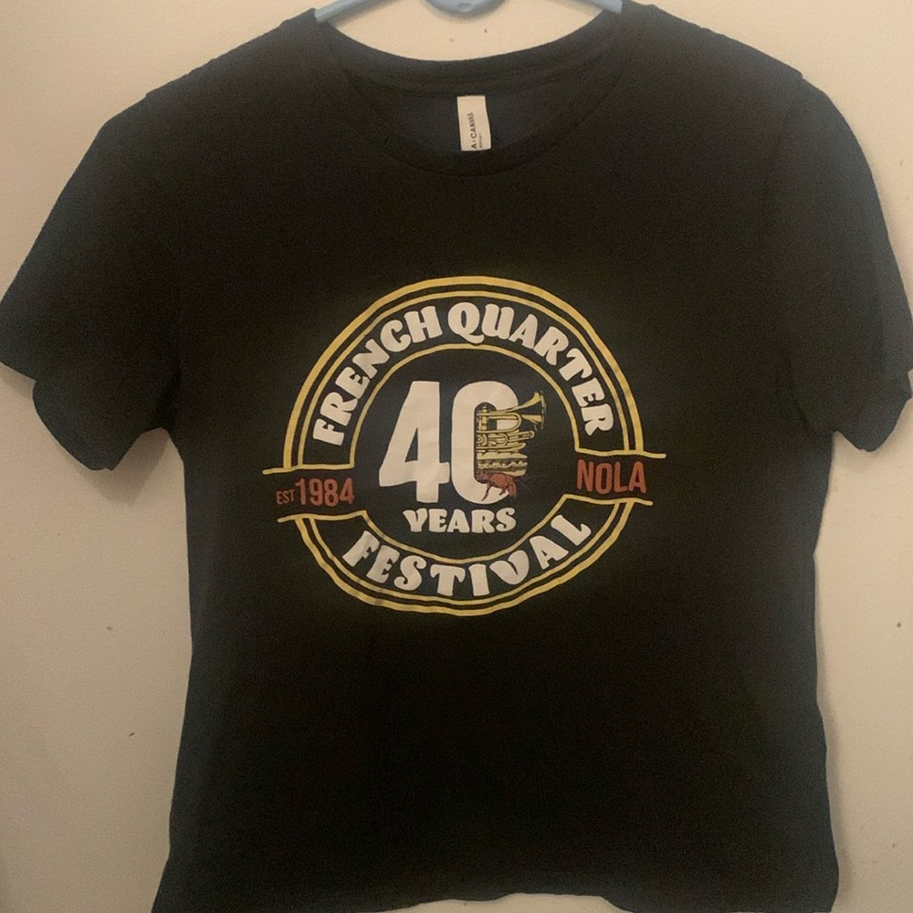 Fabulous New Orleans French Quarter Festival 40th anniversary T 100% Cotton SZ M